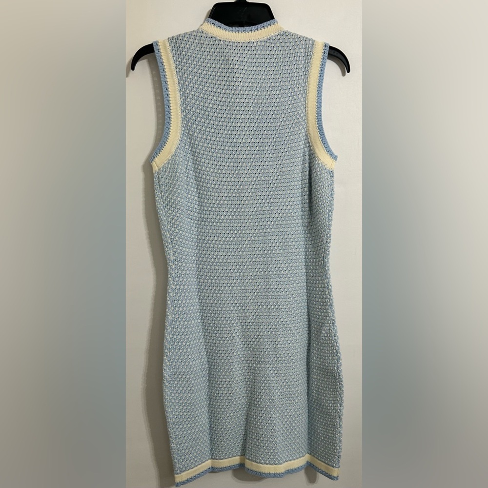 Rachel Parcell Light Blue Cotton Button-FrontTweed Dress - Picture 4 of 4